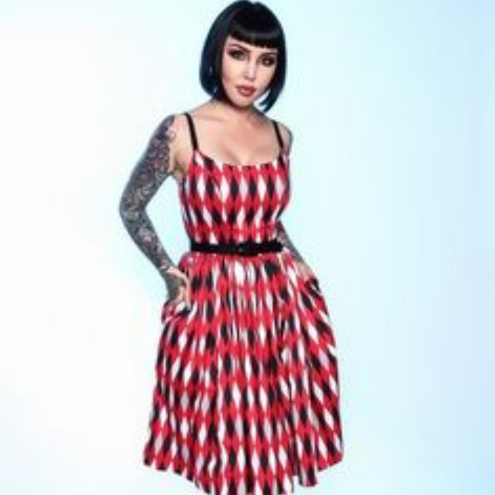 Pinup Couture Bad Girl Harlequin Jenny Dress